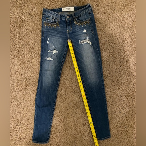 Abercrombie & Fitch Distressed Womens jeans size 0 / W25 - Picture 9 of 15